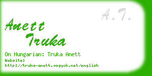 anett truka business card